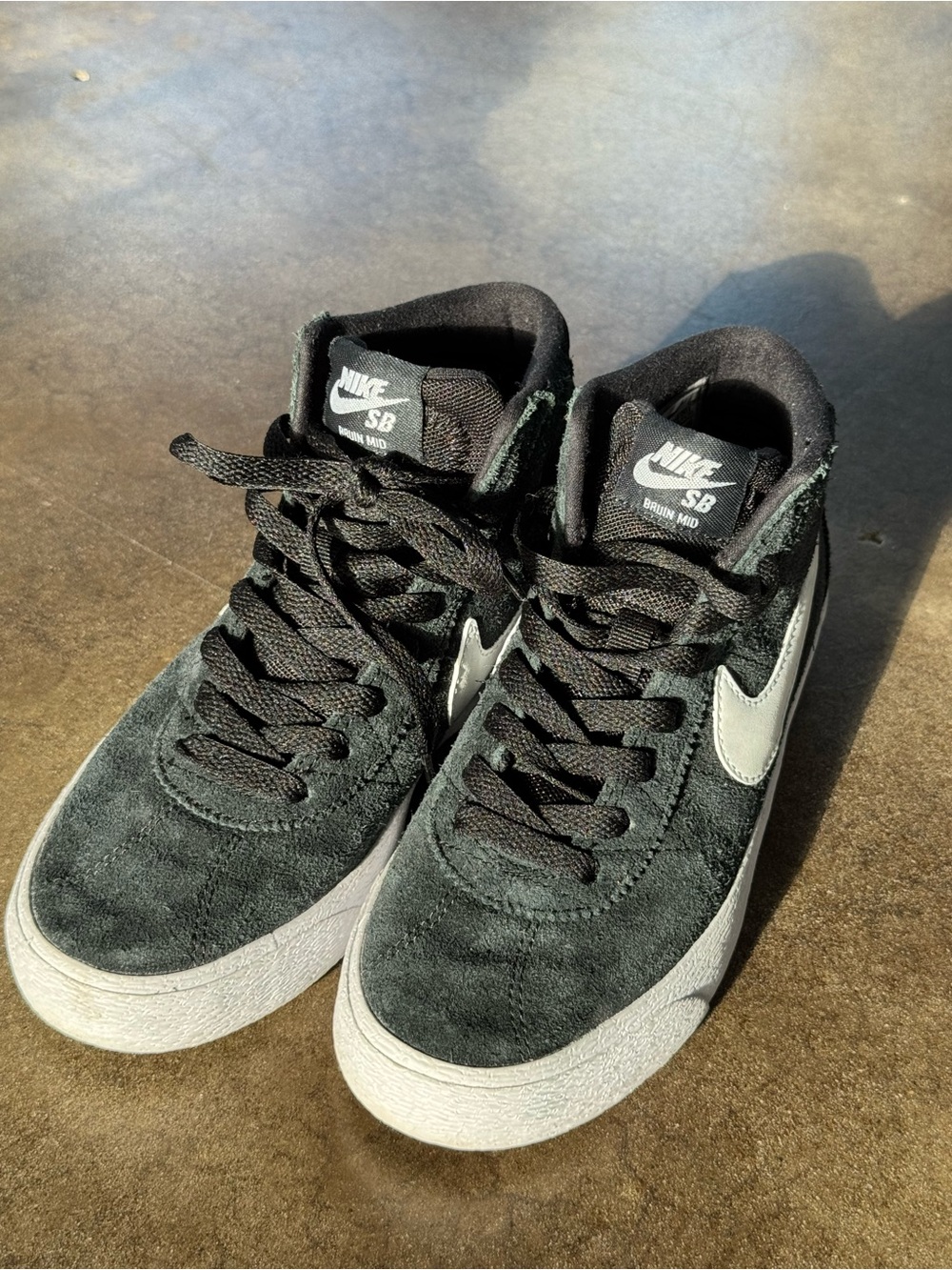 Nike SB Black Suede Mid-Top Skate Shoes- NEVER WORN, BRAND NEW
